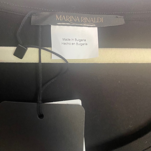 Marina Rinaldi Vallata Black T Shirt Graphic Rhinestone Heart XXL MSRP $215 - Picture 4 of 8